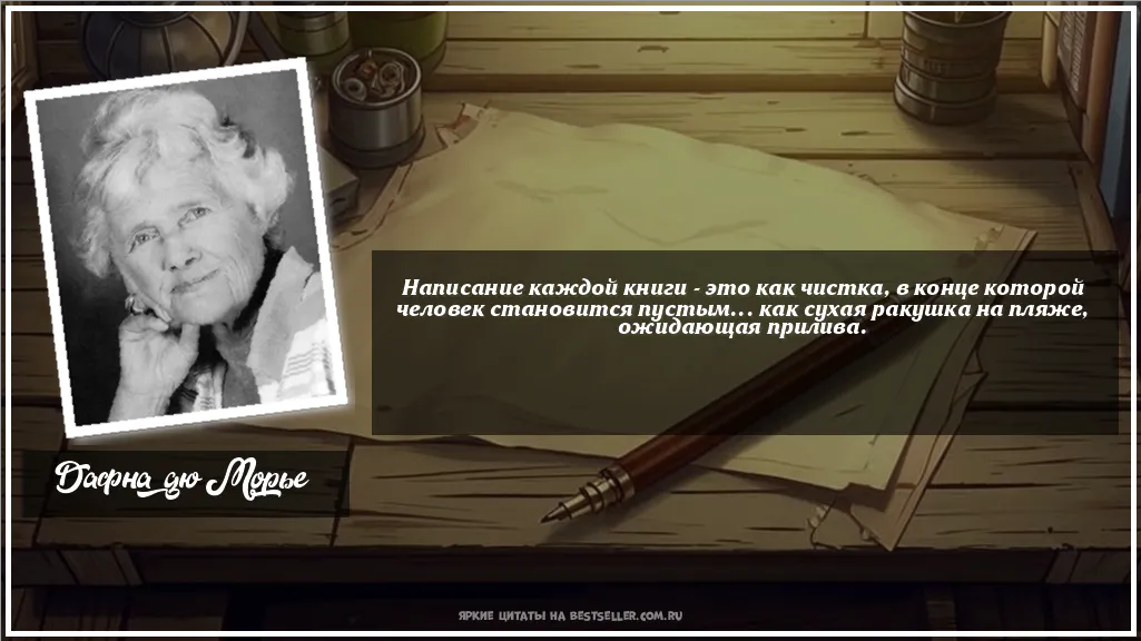Картинка с цитатой - 'Написание каждой книги - это как...'