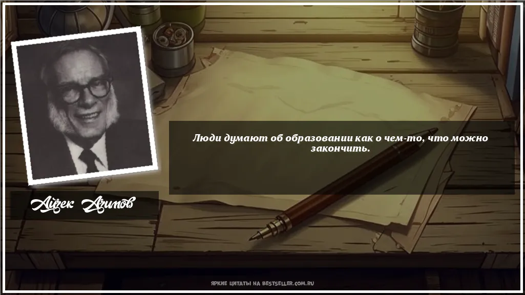 Картинка с цитатой - 'Люди думают об образовании как о...'