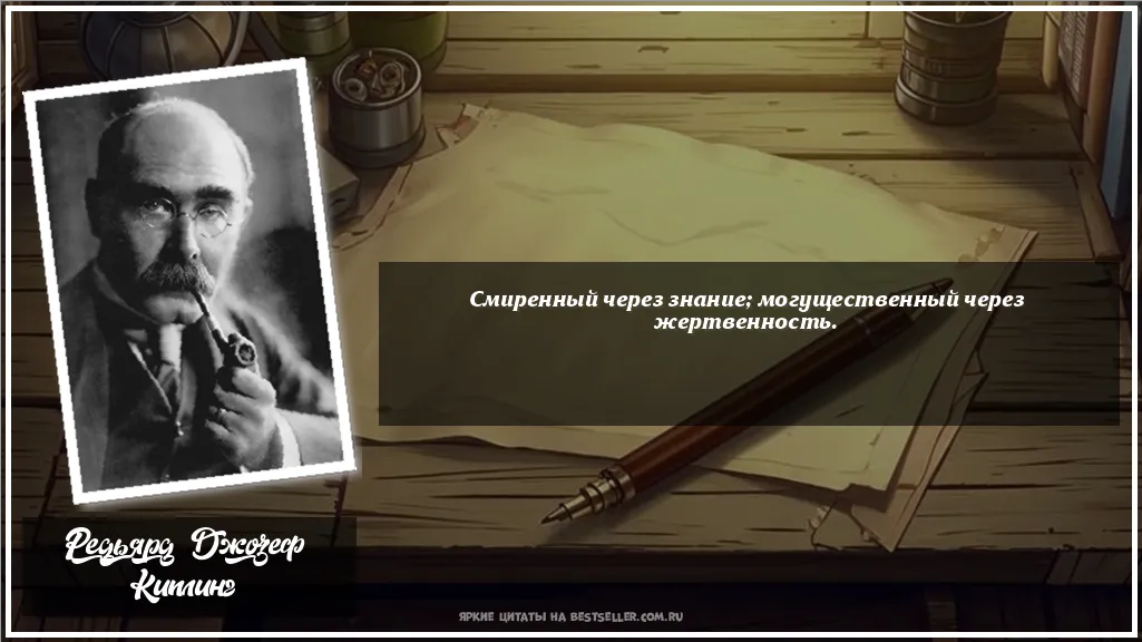 Картинка с цитатой - 'Смиренный через знание;...'