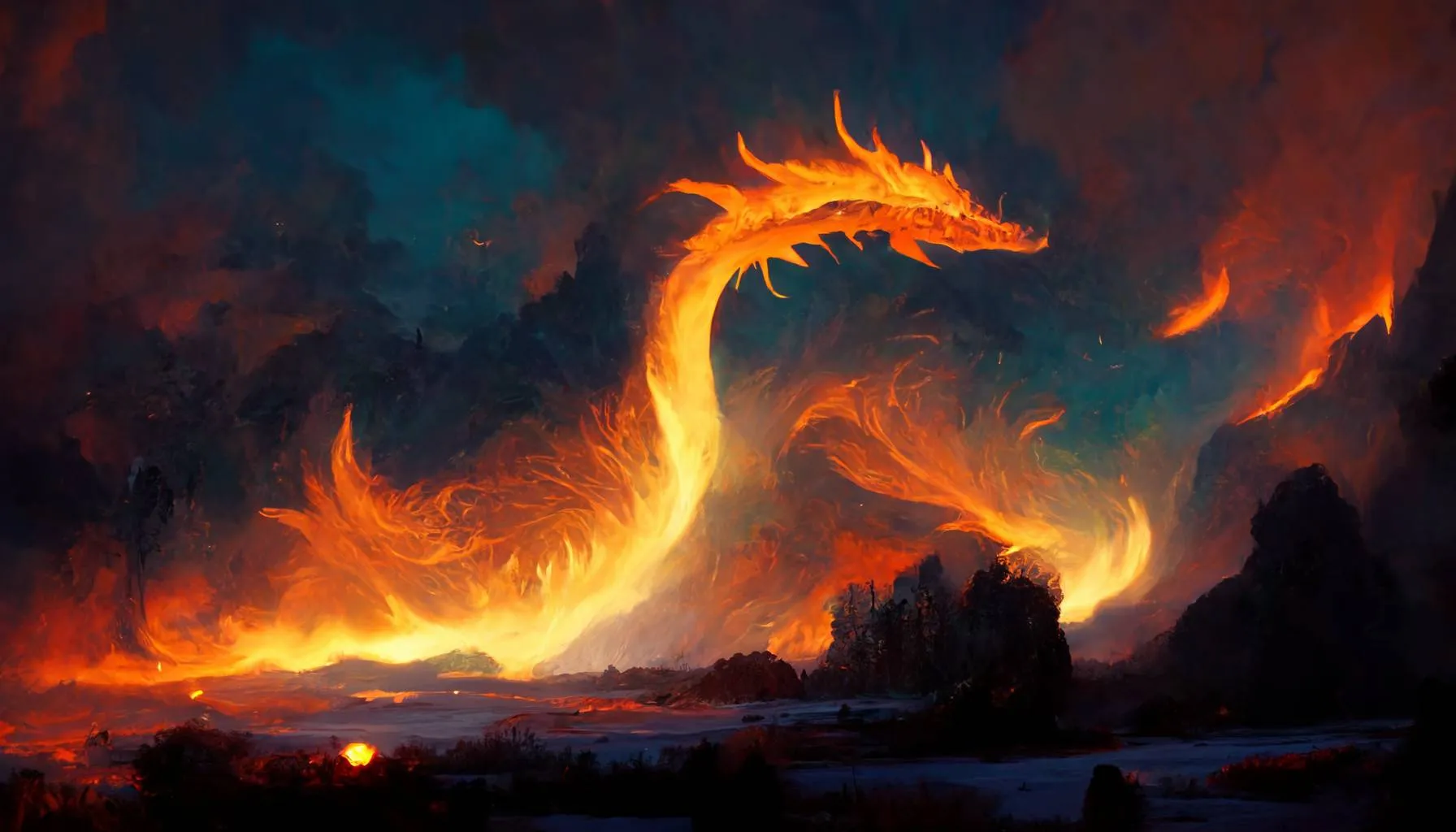 "magma serpent" изображение созданное с помощью нейронной сети midjourney "magma serpent" изображение созданное с помощью нейронной сети midjourney